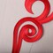 Red Swirl Embroidered Iron-On Applique Pair 9" for Costumes and Gowns